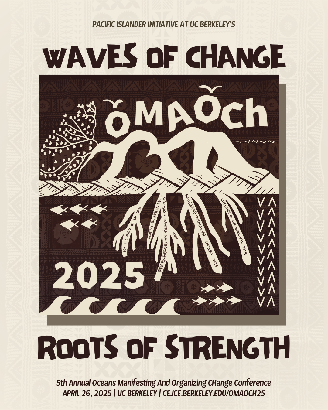 OMAOCh 2025 icon - inspired by mangroves and themes of balance, waves, roots, and everything in between.