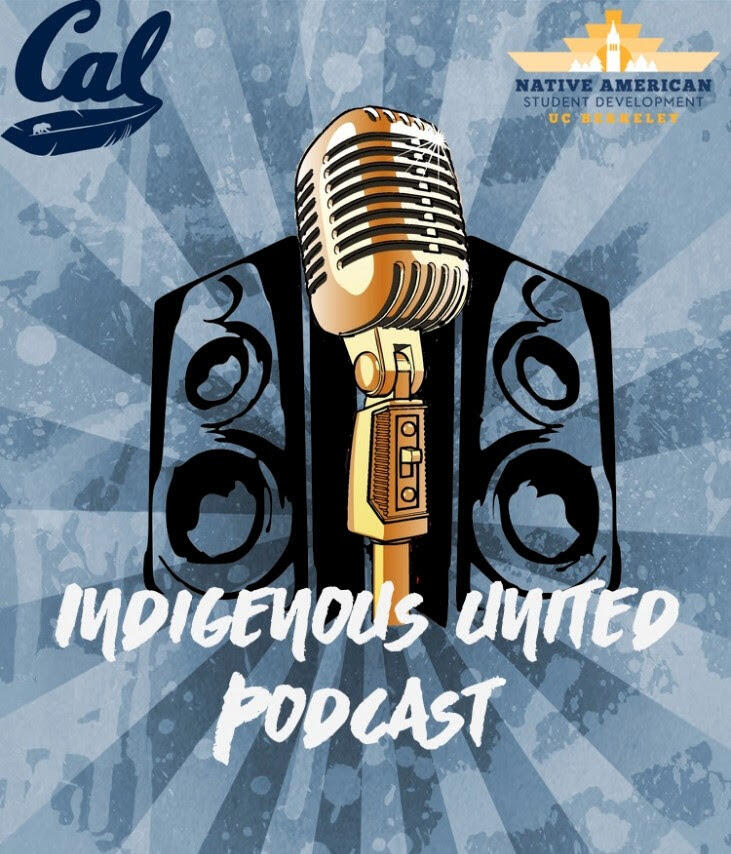 [Flyer: Indigenous United Podcast] Image of Microphone  between two stereos