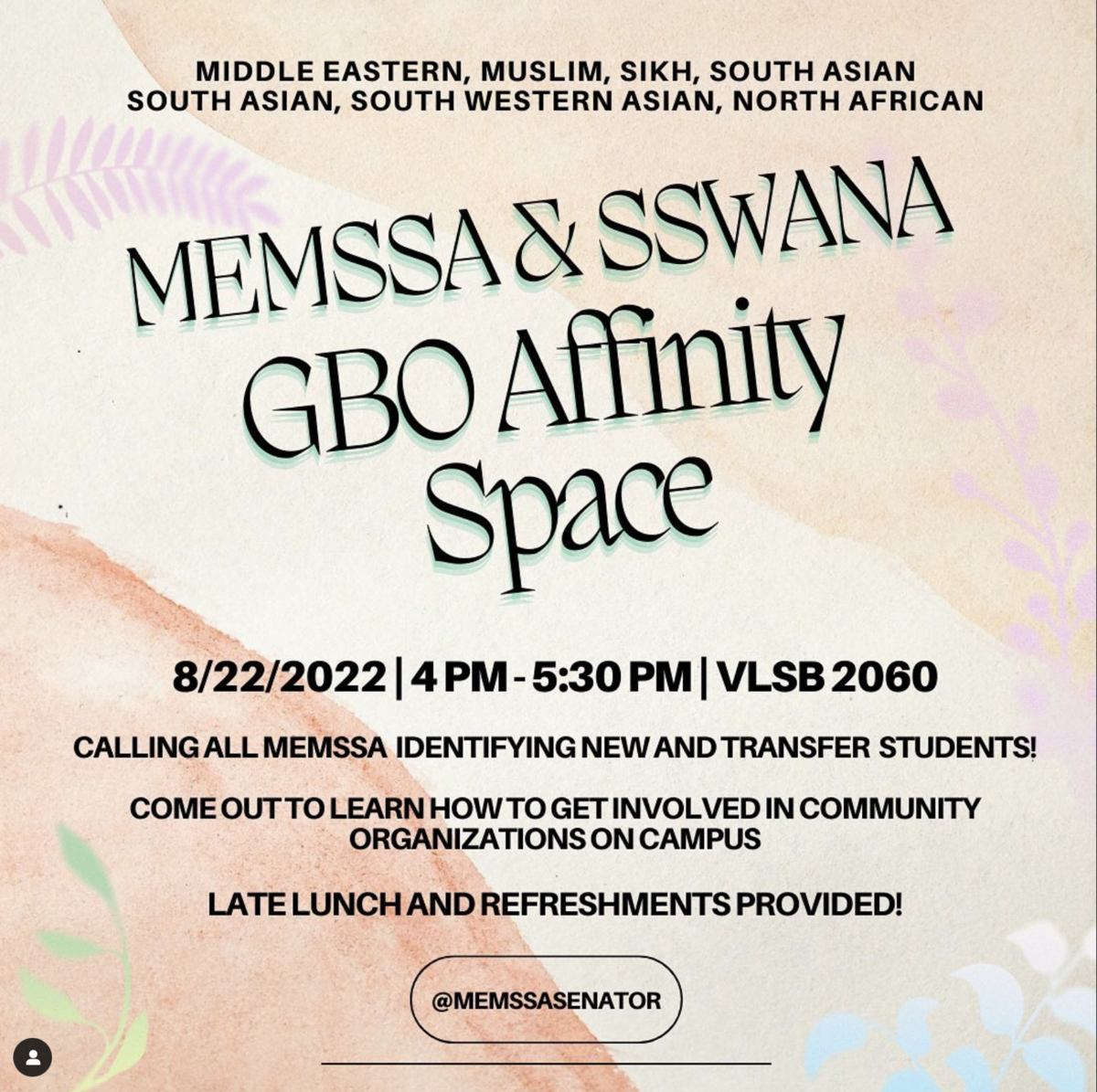 Golden Bear Orientation Affinity Space 2022