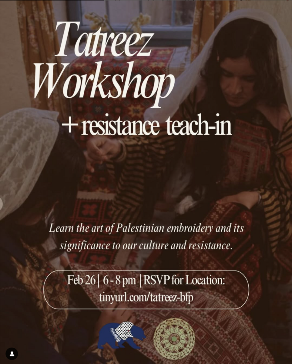BFP and SSWANA Collaborative Tatreez Workshop and Resistance Teach-In