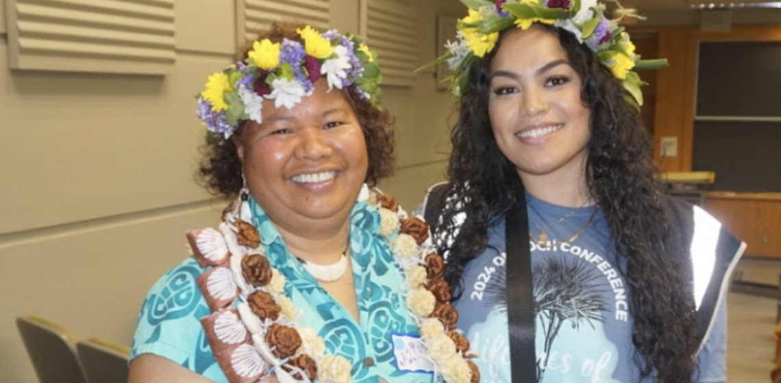 OMAOCH 2024 keynote, Alissa Takesy, and PI Initiative Assistant Director, Angel Halafihi
