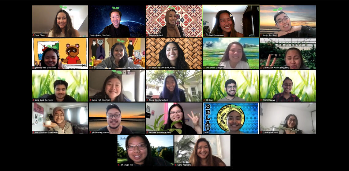 Screenshoot of APASD interns and staff on Zoom